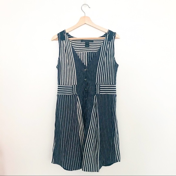 Marc by Marc Jacobs Normandy Blue Stripe Dress Size Small - Picture 2 of 14